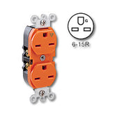 Leviton 5662-IG Slim Design 15A/250V NEMA 6-15R Duplex Receptacle